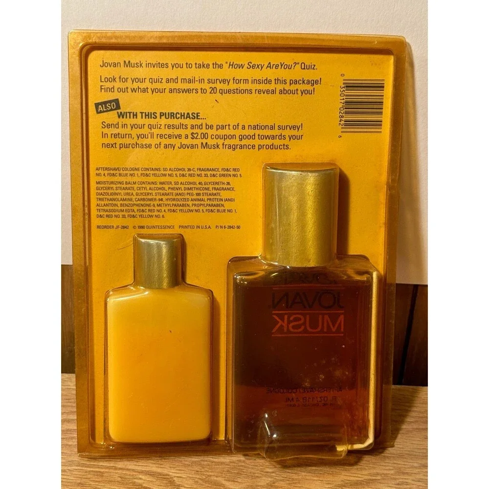 Vintage NOS Jovan Musk Aftershave / Cologne Moisturizing‎ Balm Set